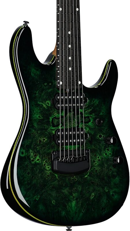 Ernie Ball Music Man Jason Richardson Cutlass HT Electric Guitar, 7-String (with Gig Bag), Kokiri Forest Green, Serial Number S10845, Full Left Front