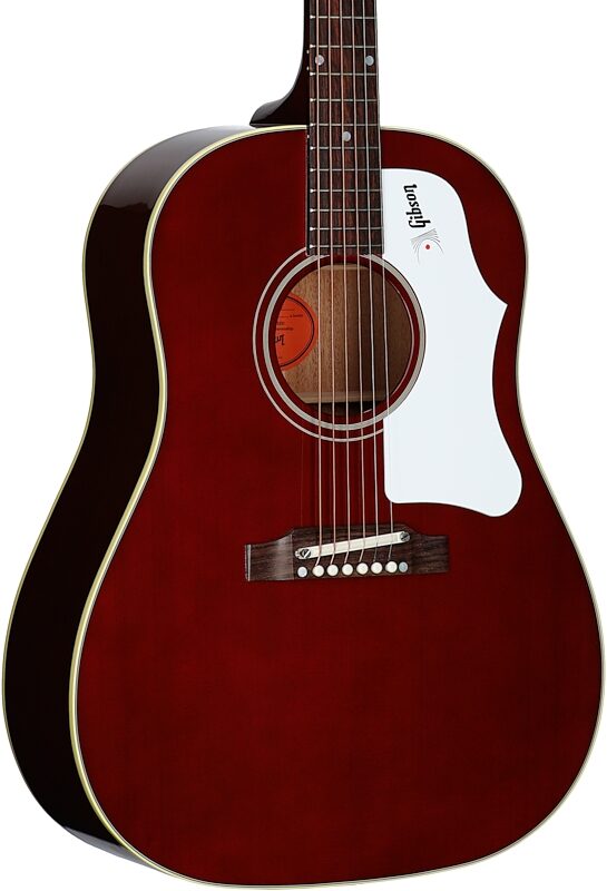 Gibson '60s J-45 Original Acoustic Guitar (with Case), Wine Red, Serial Number 22114100, Full Left Front