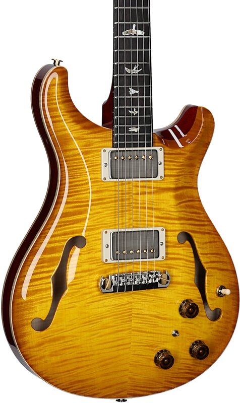 PRS Paul Reed Smith Hollowbody II 10-Top Electric Guitar (with Case), McCarty Sunburst, Serial Number 0386768, Full Left Front