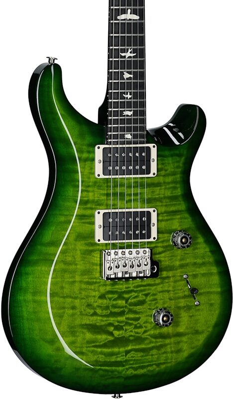 PRS Paul Reed Smith S2 Custom 24 Quilt Electric Guitar (with Gig Bag), Eriza Verde, Serial Number S2073122, Full Left Front