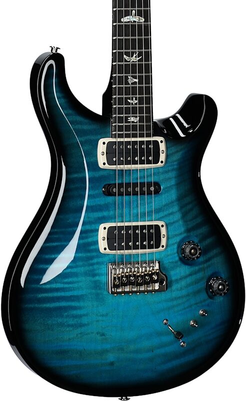 PRS Paul Reed Smith Modern Eagle V Electric Guitar (with Case), Carroll Blue Wraparound Smoke, Serial Number 0388355, Full Left Front