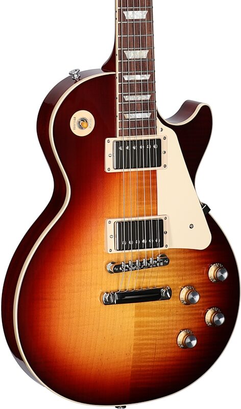 Gibson Exclusive '60s Les Paul Standard AAA Flame Top Electric Guitar (with Case), Bourbon Burst, Serial Number 221940130, Full Left Front