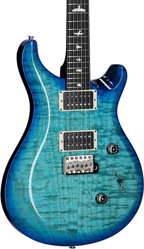 PRS Paul Reed Smith S2 Custom 24 Quilt Electric Guitar (with Gig Bag), Makena Blue, Serial Number S2073111, Full Left Front