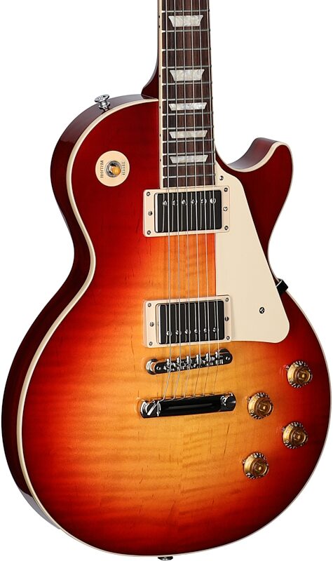 Gibson Exclusive '50s Les Paul Standard AAA Flame Top Electric Guitar (with Case), Heritage Cherry Sunburst, Serial Number 222540135, Full Left Front