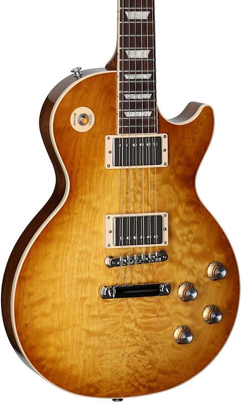 Gibson Exclusive Les Paul Standard 60s AAA Electric Guitar, Quilted Honeyburst, Serial Number 225040020, Full Left Front