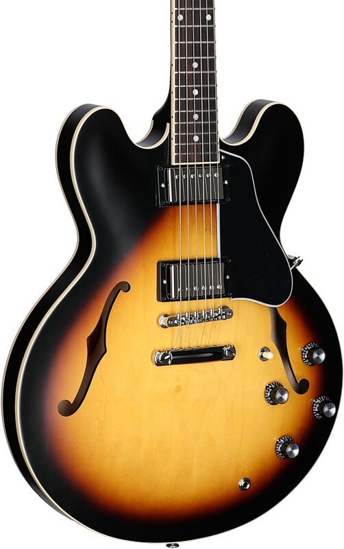Gibson ES-335 Dot Satin Electric Guitar (with Case), Vintage Burst, Serial Number 203940001, Full Left Front