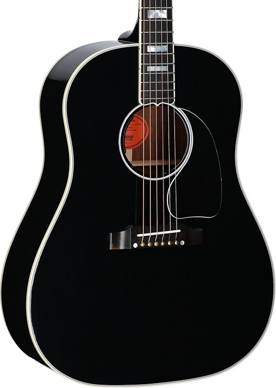 Gibson Custom J-45 Acoustic-Electric Guitar (with Case), Ebony, Serial Number 22994010, Full Left Front