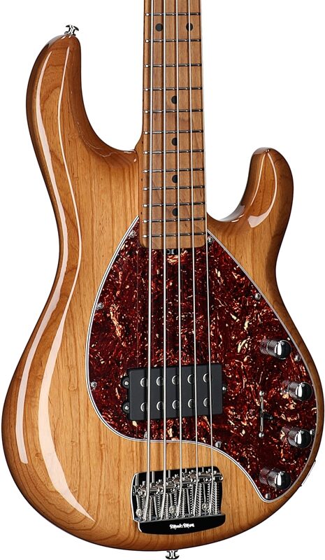 Ernie Ball Music Man StingRay 5 Special Electric Bass, 5-String (with Case), Hot Honey, Serial Number F96811, Full Left Front