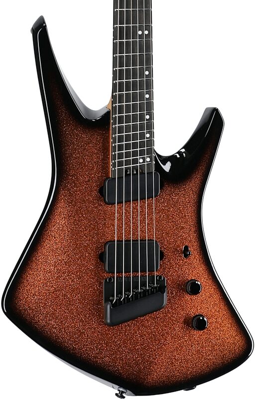 Ernie Ball Music Man Kaizen 6 Electric Guitar (with Case), Ember Burst, Serial Number S09625, Full Left Front