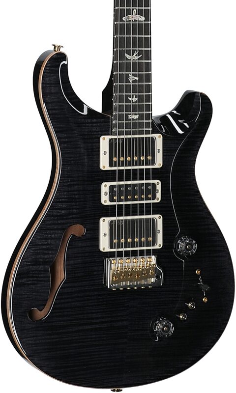 PRS Paul Reed Smith Special Semi-Hollow LTD 10-Top Electric Guitar (with Case), Gray Black, Serial Number 0378815, Full Left Front