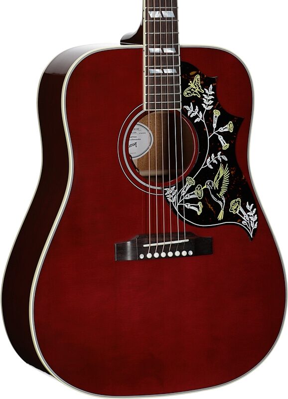 Gibson Limited Edition Hummingbird Standard Acoustic-Electric Guitar (with Case), Wine Red, Serial Number 23324104, Full Left Front