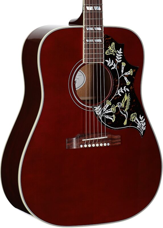 Gibson Limited Edition Hummingbird Standard Acoustic-Electric Guitar (with Case), Wine Red, Serial Number 23304087, Full Left Front