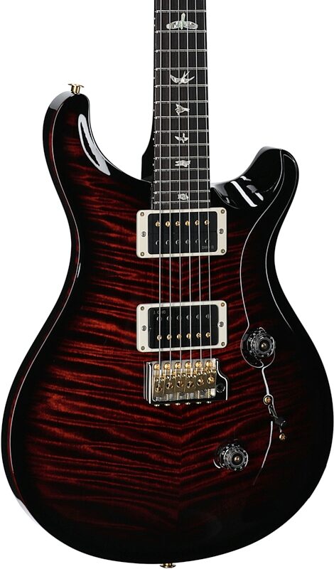 PRS Paul Reed Smith Custom 24 Pattern Thin 10-Top Electric Guitar (with Case), Fire Smokeburst, Serial Number 0395677, Full Left Front