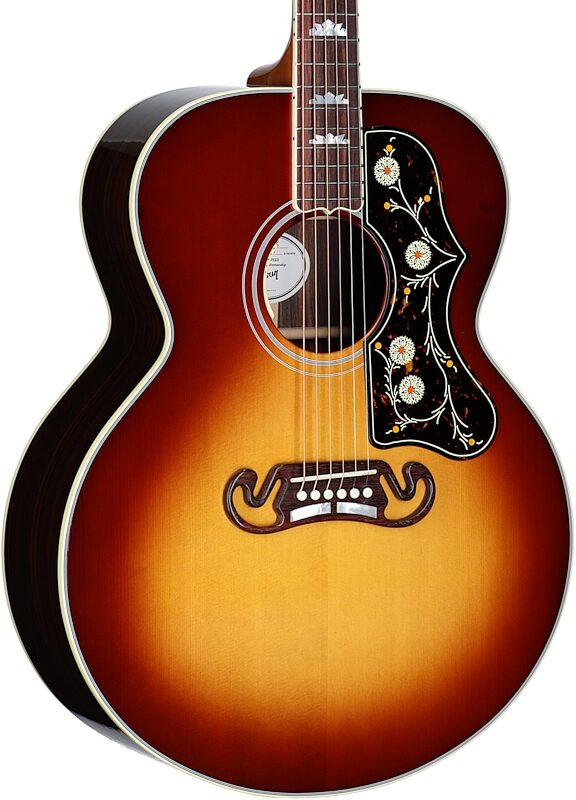 Gibson SJ-200 Standard Rosewood Jumbo Acoustic-Electric Guitar (with Case), Rosewood Burst, Serial Number 23124017, Full Left Front