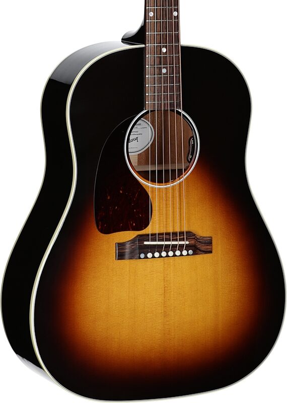 Gibson J-45 Standard Acoustic-Electric Guitar, Left Handed (with Case), Vintage Sunburst, Serial Number 23524150, Full Left Front