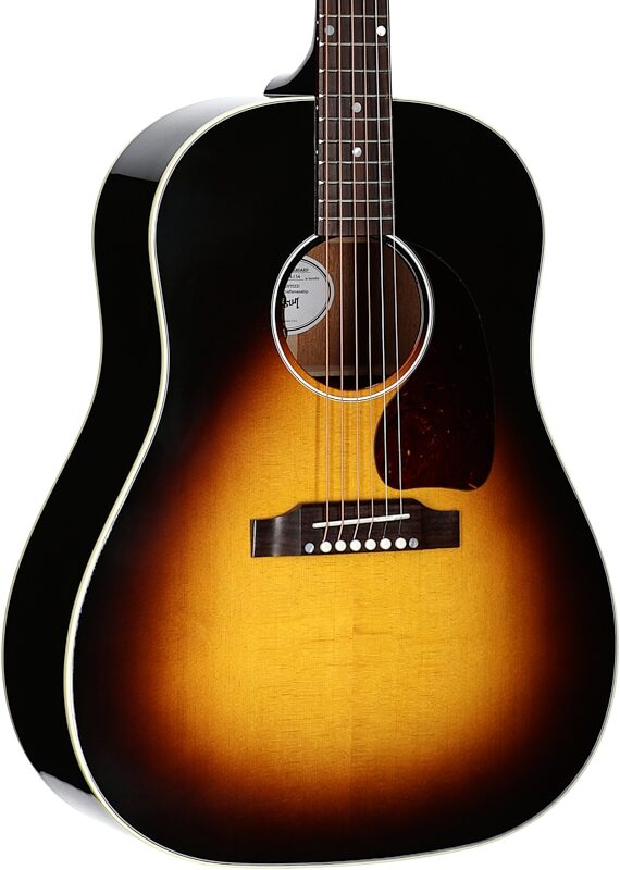 Gibson J-45 Standard Acoustic-Electric Guitar (with Case), Vintage Sunburst, Serial Number 23044154, Full Left Front