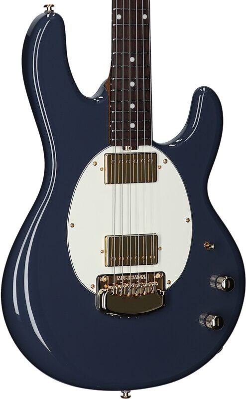 Ernie Ball Music Man StingRay II Cory Wong Electric Guitar, Charcoal Blue, Serial Number S11553, Full Left Front