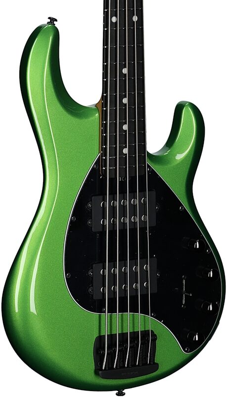 Ernie Ball Music Man StingRay 5 Special HH Electric Bass (with Case), Kiwi Green, Serial Number K06746, Full Left Front