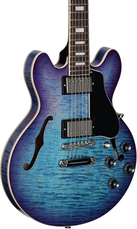 Gibson ES-339 Figured Electric Guitar (with Case), Blueberry Burst, Serial Number 227840310, Full Left Front