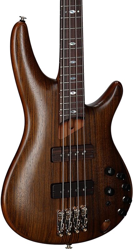 Ibanez SR5500 Prestige Electric Bass (with Case), Mocha Flat, Serial Number F2434042, Full Left Front