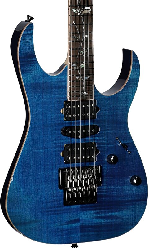 Ibanez RG8570 J Custom Electric Guitar (with Case), Royal Blue Sapphire, Serial Number 210006F2412589, Full Left Front