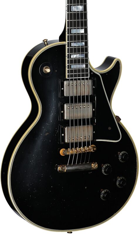Gibson Custom Shop Eric Clapton 1958 Les Paul Custom Electric Guitar, Ebony, Serial Number EC 052, Full Left Front