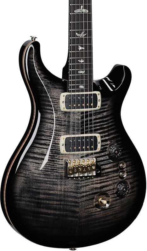 PRS Paul Reed Smith Custom 24-08 10-Top Pattern Thin Electric Guitar (with Case), Charcoal Burst, Serial Number 0399118, Full Left Front