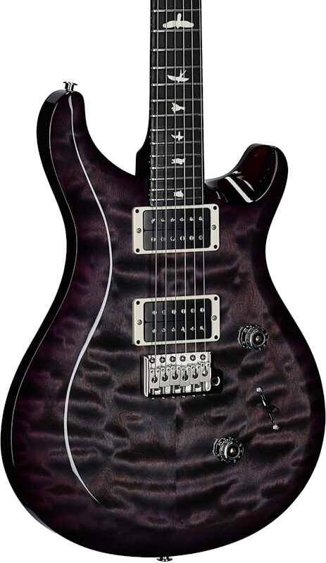 PRS Paul Reed Smith S2 Custom 24 Quilt Electric Guitar (with Gig Bag), Gray Black Purple Burst, Serial Number S2080429, Full Left Front