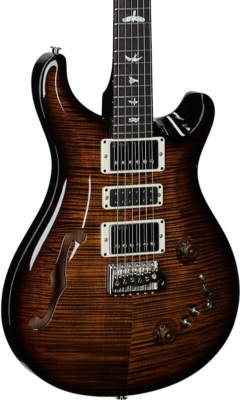 PRS Paul Reed Smith Special Semi-Hollowbody Electric Guitar (with Case), Black Gold Burst, Serial Number 0398850, Full Left Front