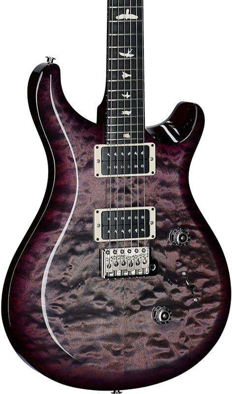 PRS Paul Reed Smith S2 Custom 24 Quilt Electric Guitar (with Gig Bag), Gray Black Purple Burst, Serial Number S2079275, Full Left Front
