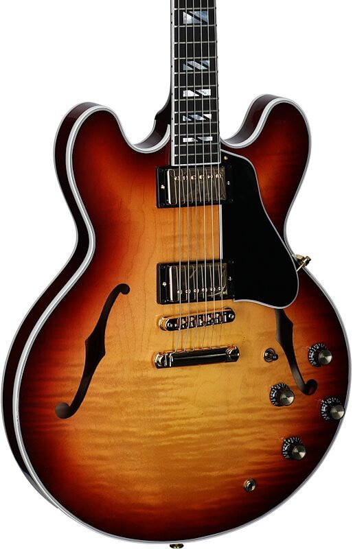 Gibson ES-335 Supreme Figured Top Electric Guitar (with Case), Bourbon Burst, Serial Number 226240208, Full Left Front