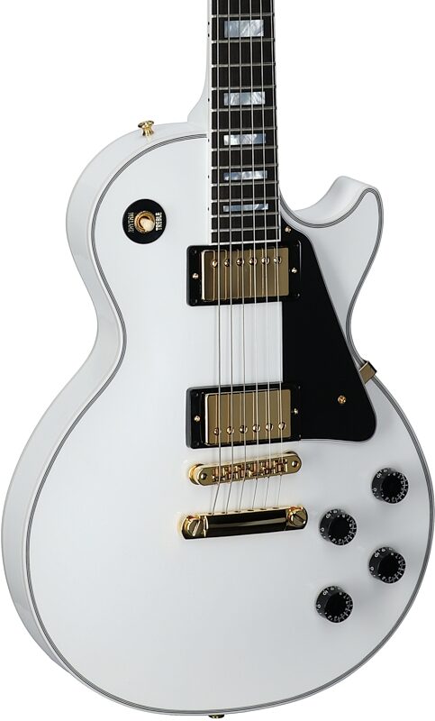 Gibson Les Paul Custom Electric Guitar (with Case), Alpine White, Serial Number CS500413, Full Left Front
