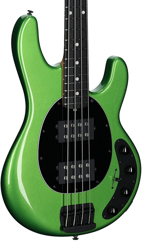 Ernie Ball Music Man StingRay Special HH Electric Bass (with Case), Kiwi Green, Serial Number K06638, Full Left Front