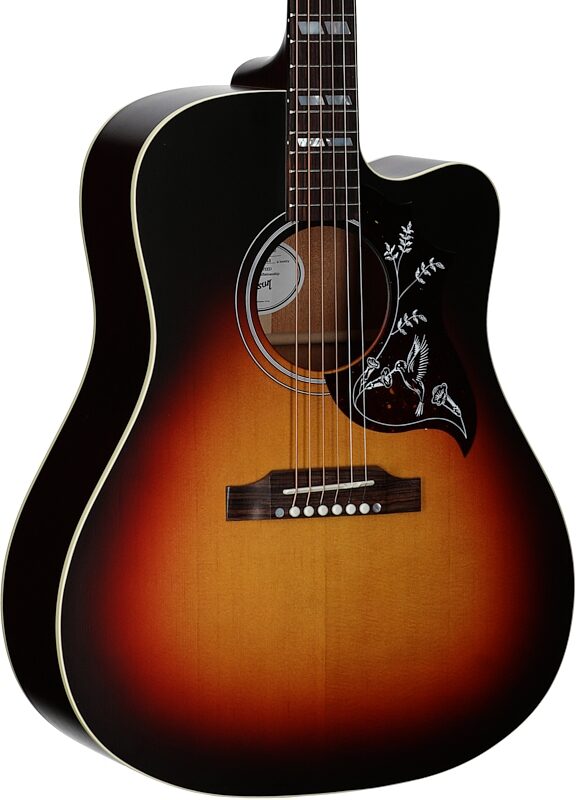 Gibson Hummingbird Studio EC Acoustic-Electric Guitar (with Case), Tri-Burst Satin, Serial Number 22884048, Full Left Front