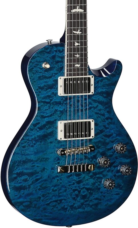 PRS Paul Reed Smith S2 McCarty 594 Singlecut Quilt Electric Guitar (with Gig Bag), Blue Matteo, Serial Number S2080087, Full Left Front