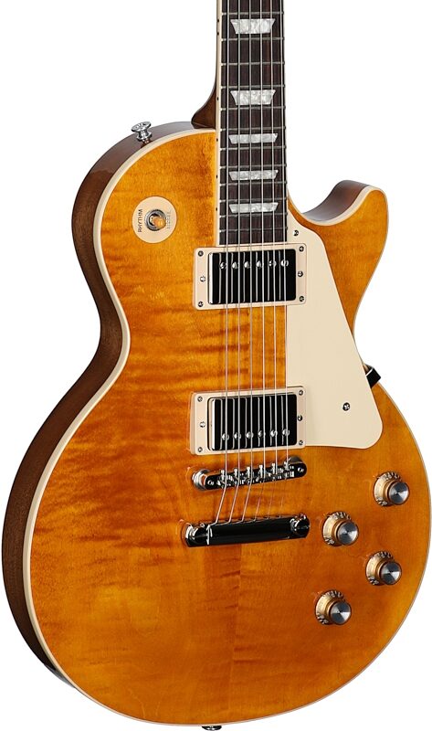 Gibson Les Paul Standard 60s Custom Color Electric Guitar, Figured Top (with Case), Honey Amber, Serial Number 203050234, Full Left Front