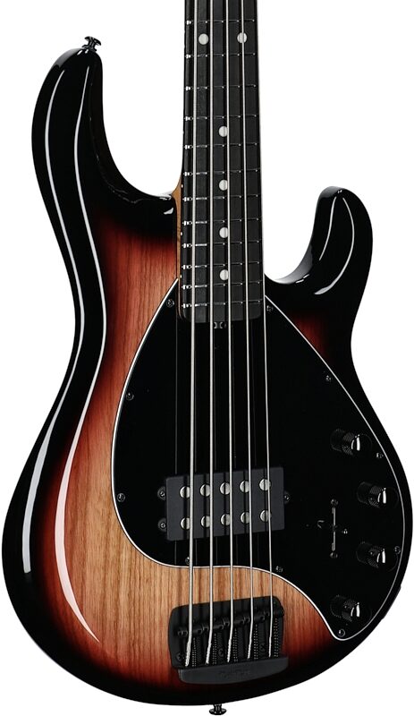 Ernie Ball Music Man StingRay 5 Special Electric Bass, 5-String (with Case), Faded Vintage Sunburst, Ebony Fretboard, Serial Number K05030, Full Left Front