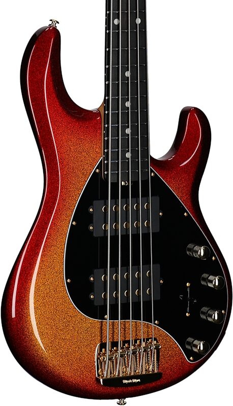 Ernie Ball Music Man StingRay 5 Special HH Electric Bass (with Case), Cherry Punch, Ebony Fretboard, Serial Number K05680, Full Left Front