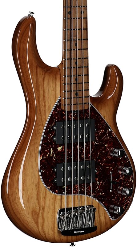Ernie Ball Music Man StingRay 5 Special HH Electric Bass (with Case), Hot Honey, Serial Number K06091, Full Left Front