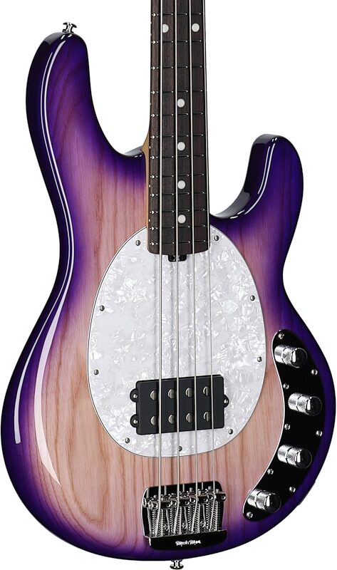 Ernie Ball Music Man StingRay Special Electric Bass (with Mono Case), Purple Sunset, Serial Number K05793, Full Left Front
