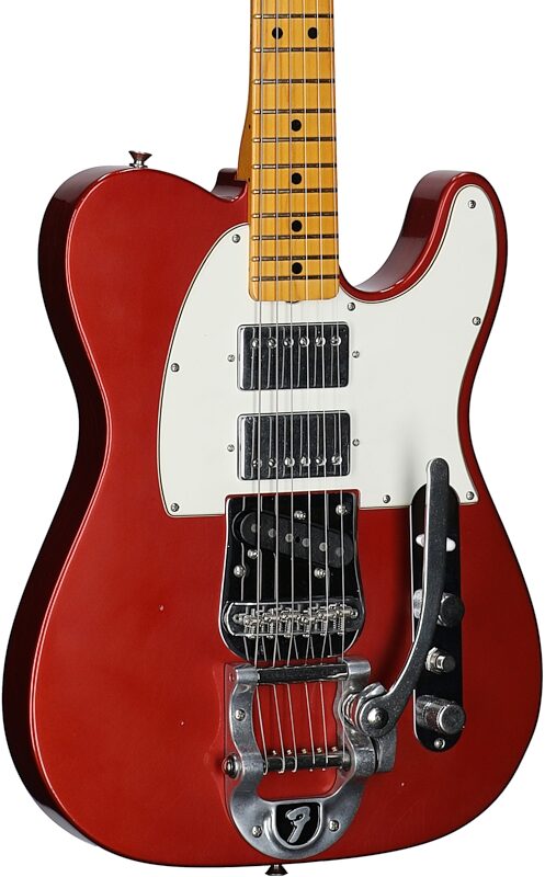 Fender Stories Mike Campbell Telecaster Electric Guitar, Maple Fingerboard (with Case), Red Dog, Serial Number MC250435, Full Left Front