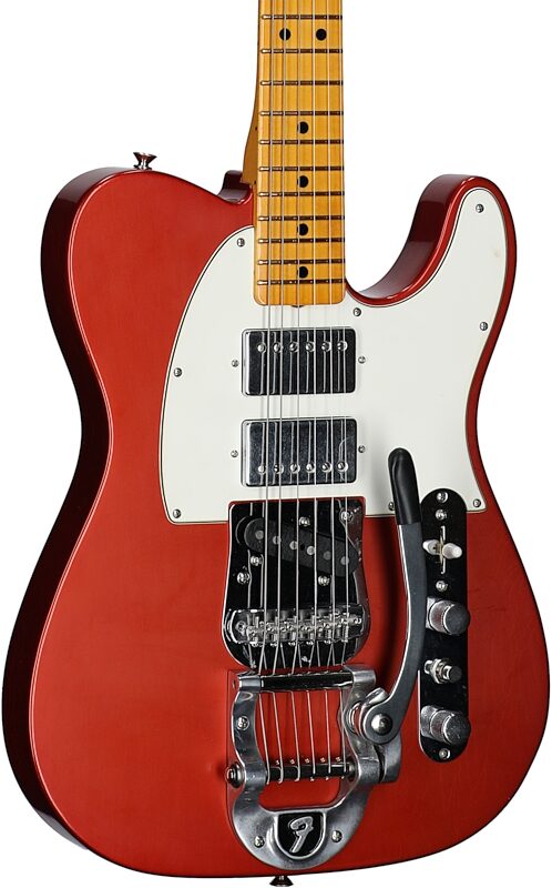 Fender Stories Mike Campbell Telecaster Electric Guitar, Maple Fingerboard (with Case), Red Dog, Serial Number MC240104, Full Left Front