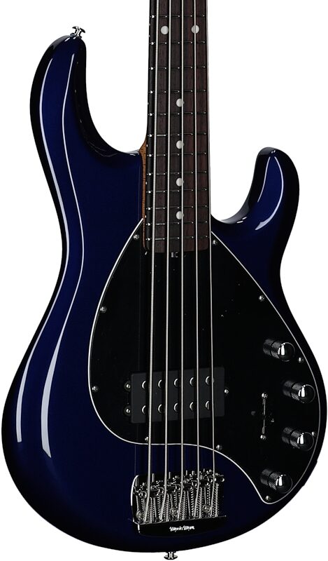Ernie Ball Music Man StingRay 5 Special Electric Bass, 5-String (with Case), Butane Blue, Serial Number K05748, Full Left Front
