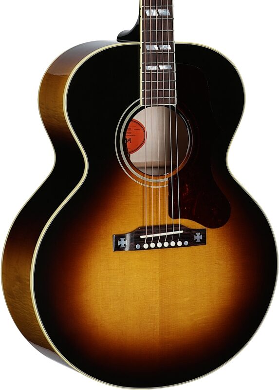 Gibson J-185 Original Acoustic-Electric Guitar (with Case), Vintage Sunburst, Serial Number 20595084, Full Left Front