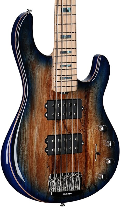 Ernie Ball Music Man BFR StingRay Special 5 Electric Bass (with Mono Case), Paua Blue, Serial Number F93740, Full Left Front