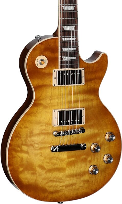 Gibson Exclusive Les Paul Standard 60s AAA Electric Guitar, Quilted Honeyburst, Serial Number 202550042, Full Left Front