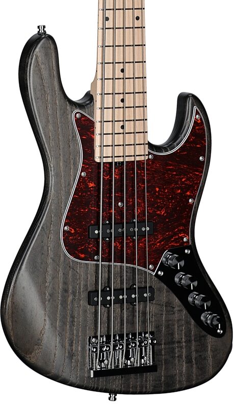 Sadowsky MetroLine 21-fret Vintage J/J Bass, 5-String (with Gig Bag), Nirvana Black, Serial Number SML H 004710-24, Full Left Front