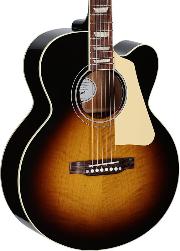 Gibson Les Paul Parlor Acoustic-Electric Guitar (with Case), Vintage Sunburst, Serial Number 20735014, Full Left Front