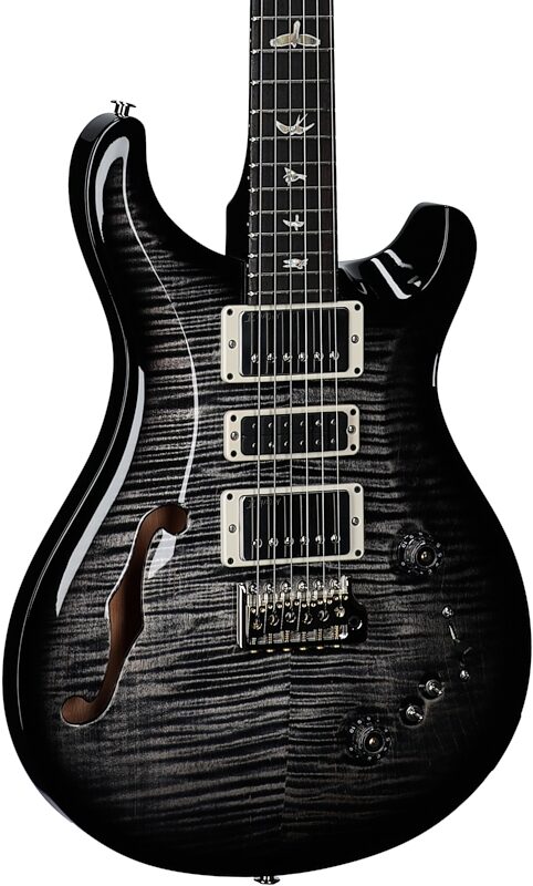 PRS Paul Reed Smith Special Semi-Hollowbody Electric Guitar (with Case), Charcoal Wraparound Smoke, Serial Number 0401994, Full Left Front