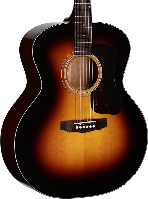 Guild F-40 Traditional Jumbo Acoustic Guitar (with Case), Antique Sunburst, Serial Number US250189, Full Left Front